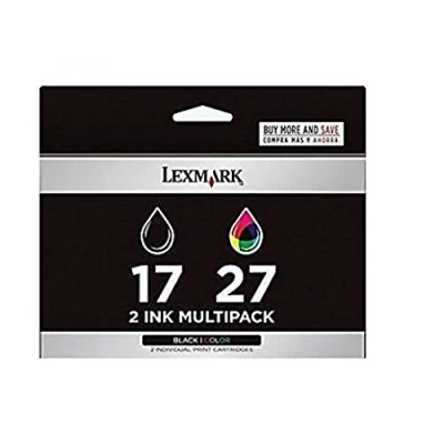 Image of Lexmark No 17 And 27 Ink Cartridge Black Colour Combo pack 7.4ml 9.2ml