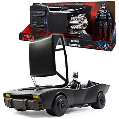 Image of DC Comics, Batman Batmobile with 30 cm Figure, The Movie Collectible, Kids’ Toys for Boys and Girls Aged 4 up