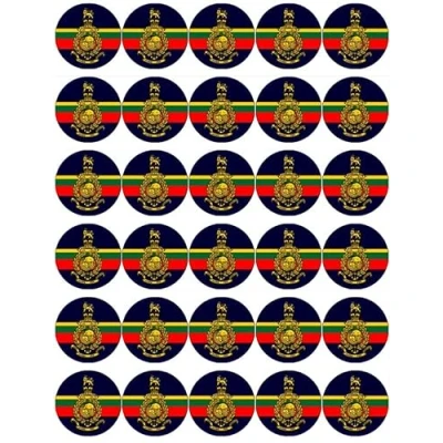Image of Royal Marines Flag Cupcake Toppers Edible Wafer Paper Fairy Cake Birthday Cakes Decorations
