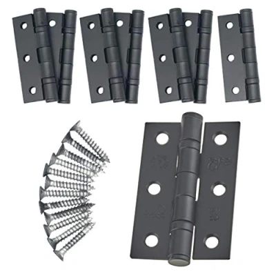 Image of Door Hinge 3&quot; / 76mm Black with Ball Bearing Washer CE Grade 7 for Fire 4 Pair