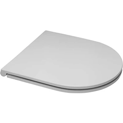Image of Slim D Shaped Toilet Seat ONE Button Release/Soft Close/Top and Bottom Fix (Short Slim)