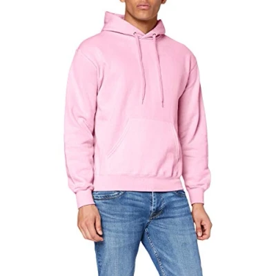 Image of Fruit of the Loom 62 208 0 Men&#039;s Classic Hooded Sweatshirt, Light Pink,XX Large