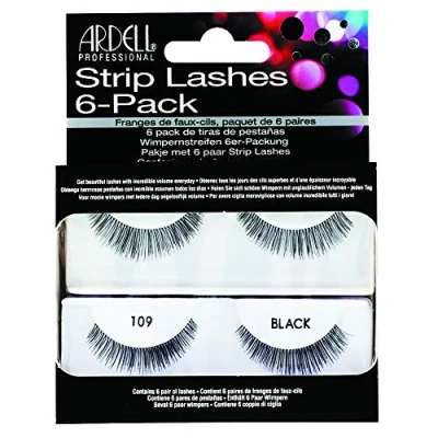 Image of ARDELL Natural 109 Eye Lashes, Black, Pack of 6