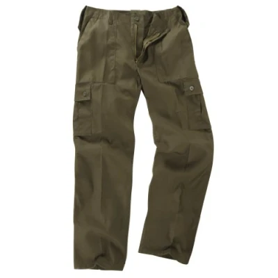 Image of Youths / Kids Military Combat Cargo Trousers, Age 5 6, Olive