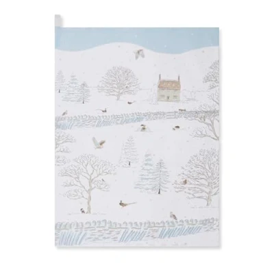 Image of Sophie Allport Snowy Cottage Tea Towel