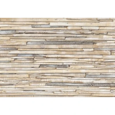 Image of Komar 8 920 368 x 254 cm Whitewashed Wood Textured Wallpaper Mural White/Off White (Pack of 8)