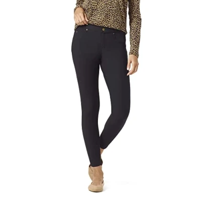 Image of HUE Women&#039;s Ultra Soft Fleece Lined Denim Leggings, Black, S UK