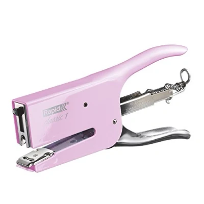 Image of Rapid Retro K1 Stapling Pliers, 50 Sheet Capacity, and Pinning, Uses 26/6 26/8 mm Staples, Metal, Strawberry Cream, 5000498