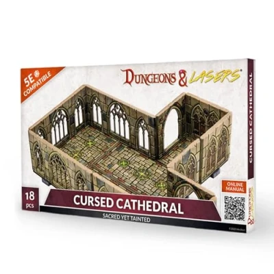 Image of Archon Studio Dungeons &amp; Lasers: Cursed Cathedral Miniature Terrain Unpainted Compatible with DND and Other Tabletop RPG Games