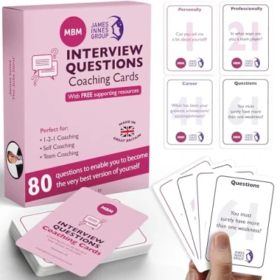 Image of MBM 80 Interview Coaching Cards. Known as Flash Cards, Emotion Conversation Starters &amp; Oracle Coach Gifts for Managers/Coaches. Use to Develop Emotional Intelligence Skills