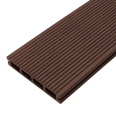 Image of Jardí Composite Decking Boards / 10 Square Metres Conker Brown/Wood Effect WPC Pack Garden Outdoor Patios Terrace Hot Tub Tiles (incl. Fixing Screws, Clips &amp; Edging Strips)
