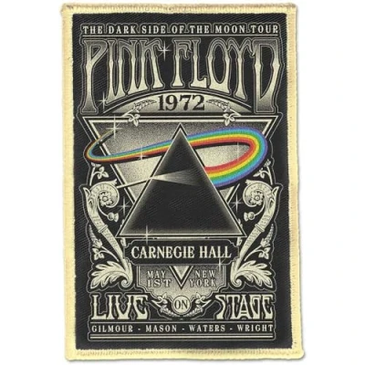 Image of Pink Floyd Patch Carnegie Hall Band Logo Official Embroidered woven iron on Taglia unica