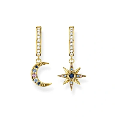 Image of Thomas Sabo 32019569 Women&#039;s Creole Earrings 925 Silver Glass Stone, 2,9cm, Silver, Cubic Zirconia