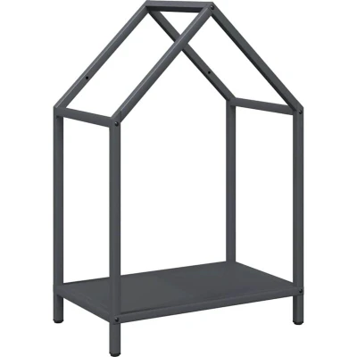 Image of vidaXL Firewood Rack Anthracite 40x25x60 cm Cold rolled steel