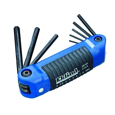 Image of EKLIND 25181 Ergo Fold up Hex Key allen wrench 8pc set Metric MM sizes 2 8