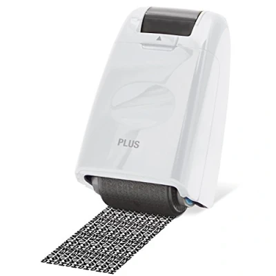 Image of PLUS Japan, Guard Your ID Camouflage Roller Stamp in White, 1 Piece Pack (1x Stamp),IS 500CM