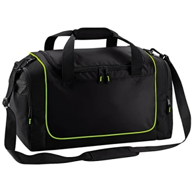 Image of New Quadra Teamwear Sports Locker Holdall Bag Black/Lime Green One Size
