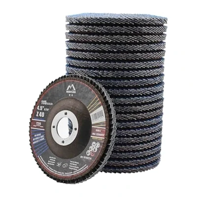 Image of Merryland Flap Disc 115 Metal for Angle Grinder, 115mm 40 Grit T29 Wheel 20 Pieces, Blue Zirconium Corundum INOX Stainless Steel Iron Universal 4.5 inch, Craft Line FC1107214