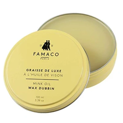 Image of Famaco Neutral Mink Oil Wax Dubbin 100ml For Smooth &amp; Sturdy Leather