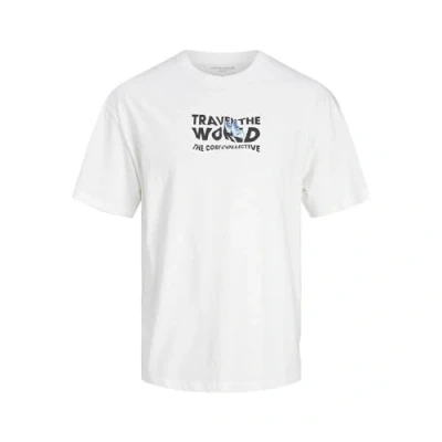 Image of JACK &amp; JONES Men&#039;s Jcosplash Tee Ss Crew Neck Gc T Shirt, White, L