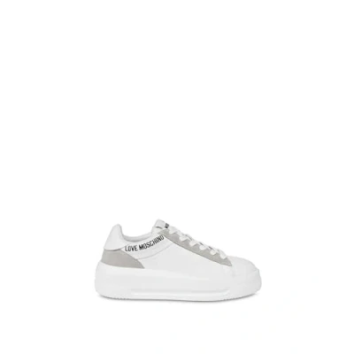 Image of Love Moschino Eclipse Trainers, Women&#039;s, Size: 6, White/pearl High quality imitation leather