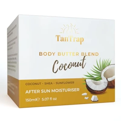 Image of Coconut and Shea After Sun Body Butter Moisturizer for Silky Smooth Skin, Cocoa Butter, Carnauba Wax, Sunflower Oil Blend, Antioxidant Rich Nourishing Formula By Tantrap