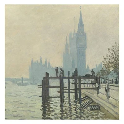 Image of National Gallery Company The Thames Below Westminster 3D Effect Greetings Card