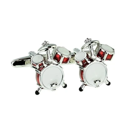 Image of Red Drumkit Drum Cufflinks AJ206