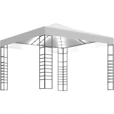 Image of vidaXL Garden Marquee with LED String Lights 3x3 m White