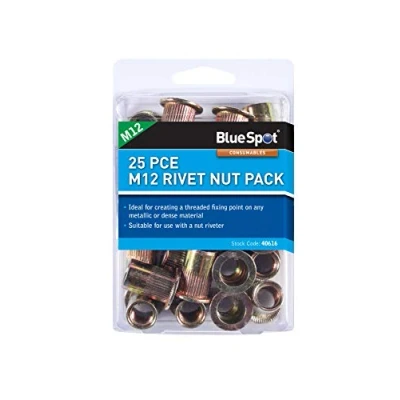 Image of Blue Spot Tools 25 Piece M12 Rivet Nut Pack