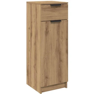 Image of vidaXL Bathroom Cabinet Artisan Oak 32x34x90 cm Engineered Wood