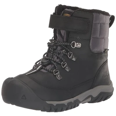 Image of KEEN Kanibou Waterproof Snow Boots, Black/Magnet, 7 UK Child