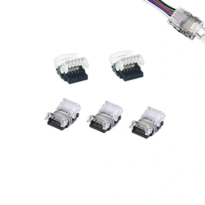Image of YUTOKEER LED Connector for Strips Lights, Strip to Wire Quick Connection Without Stripping, Icluding (5 Pieces)… (5pin 12mm Waterproof)