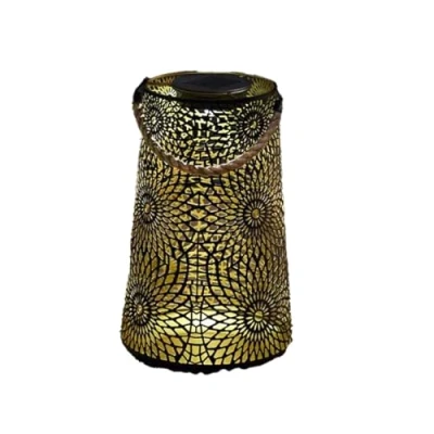 Image of Smart Solar Muscat Powered LED Metal Lantern 24cm