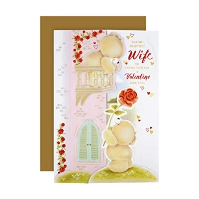 Image of Hallmark Valentine&#039;s Day Card for Wife Cute 3D Pop out, Forever Friends Design