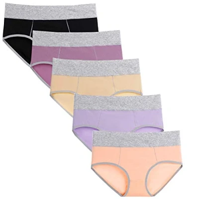 Image of Anntry Ladies Comfort Cotton Underwear 5 Pack High Waist Briefs Tummy Control Stretch Panties Underpants for womens (Multicoloured 2, XXL)