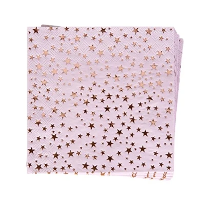 Image of Neviti 773451 Glitz and Glamour Paper Napkins, Pink/Rose Gold