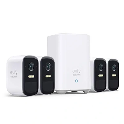 Image of eufy Security eufyCam 2C Pro 4 Cam Kit Camera Outdoor, Wireless Home System with 2K Resolution, HomeKit Compatibility, 180 Day Battery Life, IP67, Night Vision, and No Monthly Fee