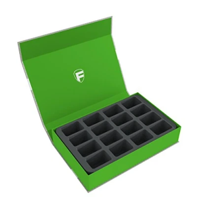 Image of Feldherr Magnetic Box green compatible with 16 Blood Bowl miniatures 2016 Edition