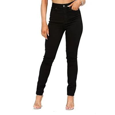 Image of MYT Womens High Waist Jeans Ladies Skinny Fit Stretch Denim Pants Size Black 8