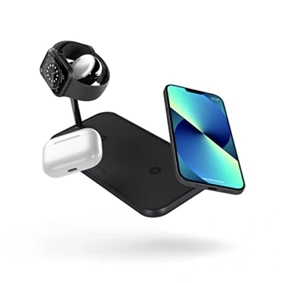 Image of Zens Wireless Quick Charger 10W + Apple Watch Stand Black