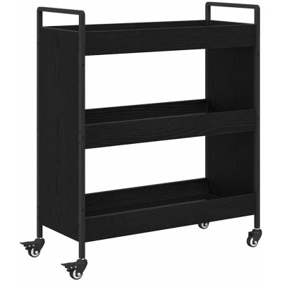 Image of Kitchen Trolley Black oak 70 x 30 82 cm Engineered wood Vidaxl