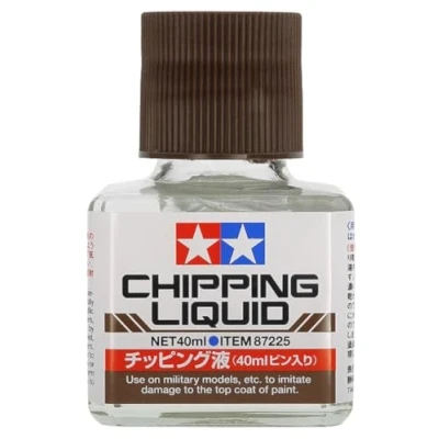 Image of Tamiya 87225 Makeup Material Series No.225 Chipping Liquid 1.4 fl oz (40 ml) Model Paint