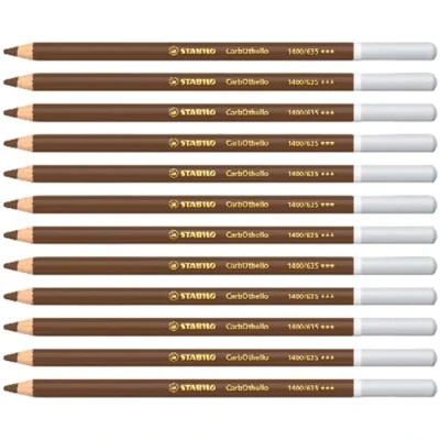 Image of Chalk Pastel Pencil STABILO CarbOthello Pack of 12 Bister