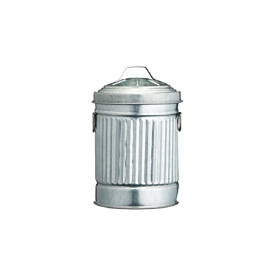 Image of Artesà Dustbin Style Mini Steel Chip Serving &#039;Basket&#039;, 9 x 13 cm (3.5&quot; 3.5&quot; 5&quot;), Silver