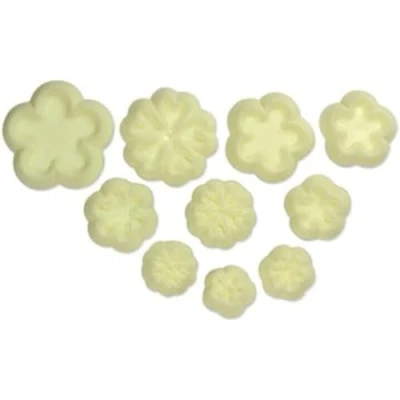 Image of PME 103FF006 JEM Small Daisy / Blossom &amp; Primula Cutters, Set of 10, White, 9 x 1 16 cm