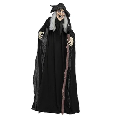 Image of Struts Large Wicked Witch Halloween Party Animated Prop Light Up Decoration with Sound 170cm