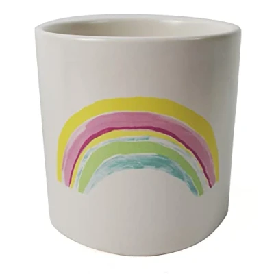 Image of Leaf Ceramic Planters, Rainbow, 12cm