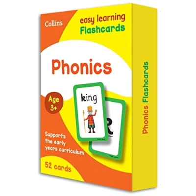 Image of Collins Easy Learning Preschool Phonics Flashcards: Ideal for home learning, 52 cards with advice on blending sounds, fun games &amp; guidance parents, Ages 3+, Language Skills, theme