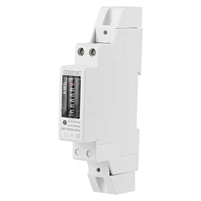 Image of Electric Meter Digital LCD 220V Single Phase DIN Rail Electronic KWH 25 ℃ 55 with Low Power Consumption
